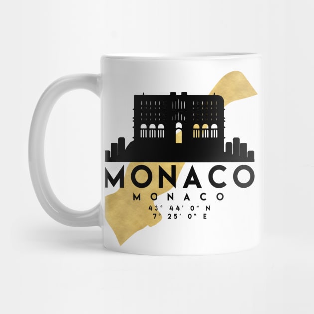 Monaco Monaco Skyline Map Art by deificusArt